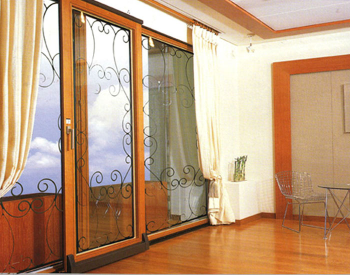 2.Wrought iron glass panel