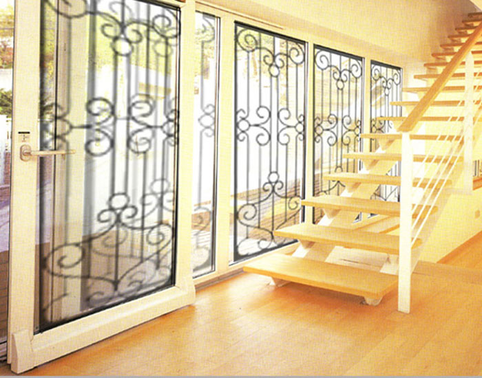 6.Wrought iron glass panel